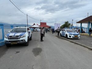 Satlantas Polres Halmahera Barat Amankan Jalur Kunjungan Kerja Jaksa Agung RI
