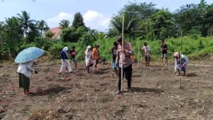 Bhabinkamtibmas Polsek Kao Turun ke Sawah, Dukung Program Satu Desa Satu Hektar di Halut