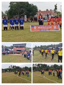Bupati Halsel Hasan Ali Bassam Kasuba Buka Turnamen Sepak Bola Bupati Cup 2025 Zona III Gane Timur di Desa Gane Luar