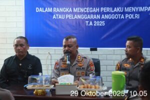 Kasubbid Wabprof Polda Malut Ingatkan Personel Polres Halteng: Jaga Integritas dan Hindari Arogansi