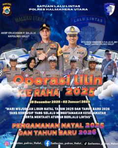 Polres Halmahera Utara Gelar Operasi Lilin Kie Raha 2025, Amankan Natal dan Tahun Baru