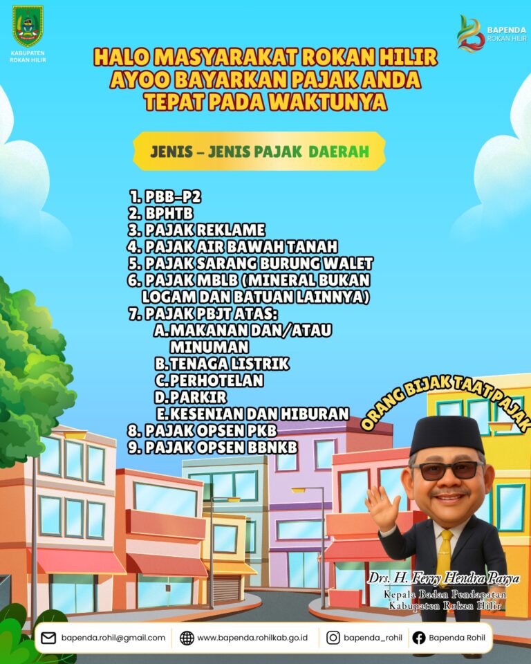 Bapenda Rohil Himbau Masyarakat Bayar Pajak Tepat Waktu, Dukung Pembangunan Daerah
