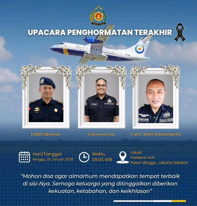KKP Gelar Upacara Penghormatan Terakhir untuk Ferry Irawan, Yoga Naufal, dan Capt. Andy Dahananto