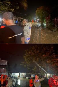 Hujan Lebat Picu Banjir di Desa Gamomeng, Polres Halmahera Barat Evakuasi Warga