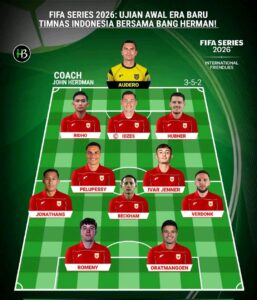 Era Baru Timnas Indonesia Dimulai, John Herdman Siapkan Formasi 3-5-2 di FIFA Series 2026
