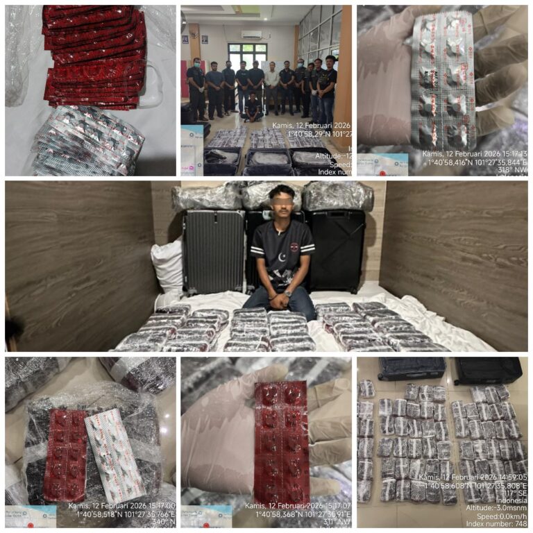 Apresiasi !! Tim Gabungan Bea Cukai Dan Polri Berhasil Lakukan Penindakan Terhadap Tersangka Narkotika Jenis Ekstasi Di Hotel The Best Dumai