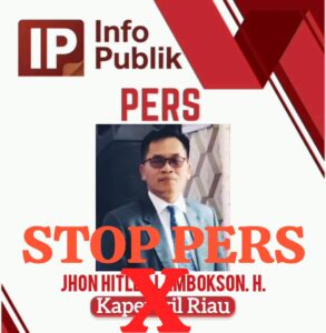 STOP PERS: Pencabutan Status dan Larangan Penggunaan Atribut Jurnalistik atas Nama JHON HITLER LAMBOKSON.    