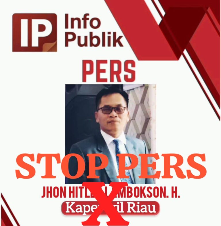 STOP PERS: Pencabutan Status dan Larangan Penggunaan Atribut Jurnalistik atas Nama JHON HITLER LAMBOKSON.    