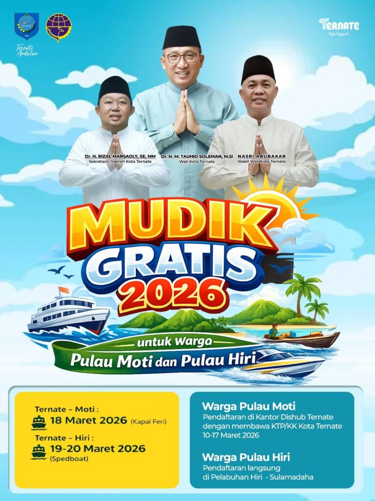 Pemkot Ternate Kembali Hadirkan Program Mudik Gratis Idulfitri 1447 H