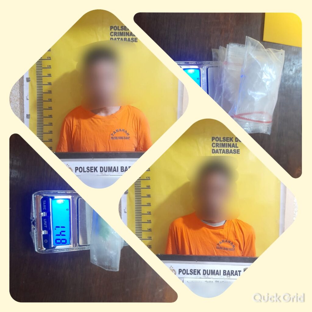 Berhasil ! Opsnal Polsek Dumai Barat Amankan Dua Pria Pemilik Sabu & Pil Ekstasi