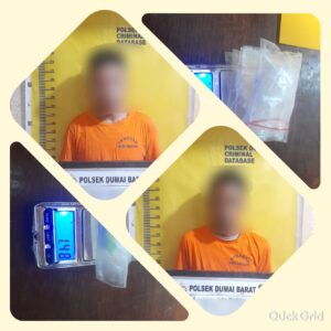 Berhasil ! Opsnal Polsek Dumai Barat Amankan Dua Pria Pemilik Sabu & Pil Ekstasi