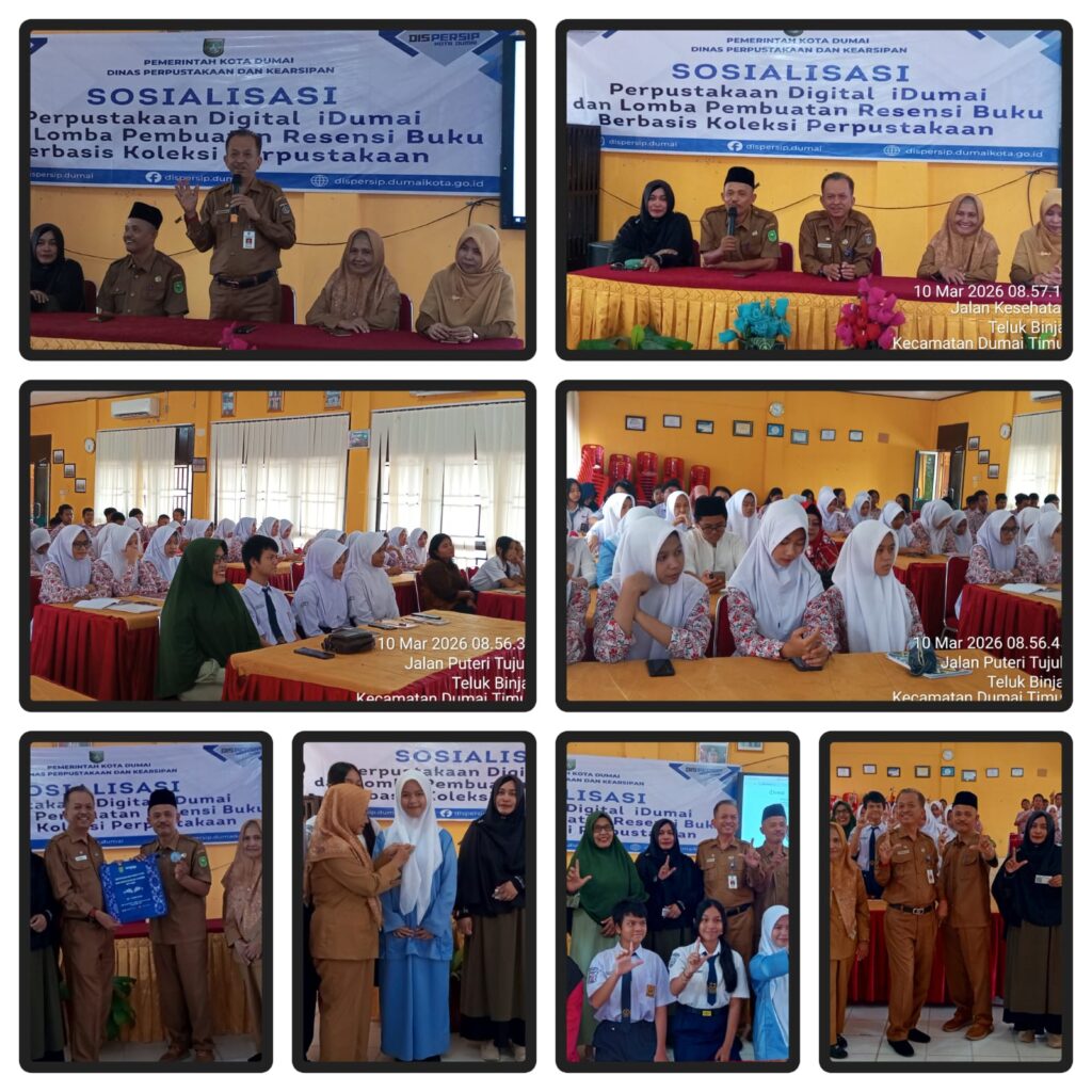 Dinas Perpustakaan Dan Kearsipan Kota Dumai Mengadakan Kegiatan Sosialisasi Perpustakaan Digital iDumai & Lomba Pembuatan Resensi Buku 