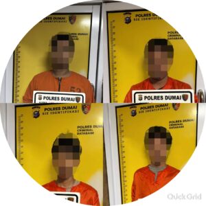 Sat Reskrim Polres Dumai Berhasil Ungkap 4 Tersangka Dugaan Pencurian Pagar di Dumai Kota