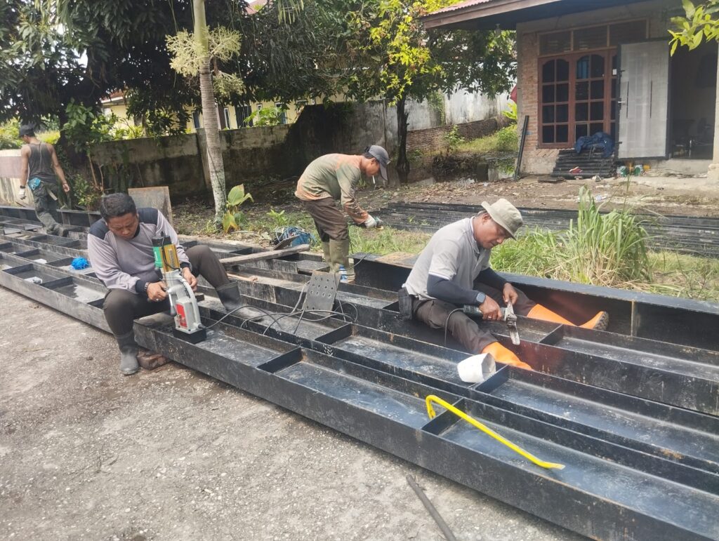 Semangat ! Polres Dumai Selesaikan Cepat Pembangunan Jembatan Merah Putih Presisi Tahap II ,Wujudkan Konektivitas Warga 