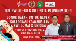 Upaya Bangkitkan Minat Menulis & Tingkatkan Pemahaman Mahasiswa Terhadap Jurnalis , PWI Kota Dumai Bersama Unidum Gelar Seminar dan Donor Darah